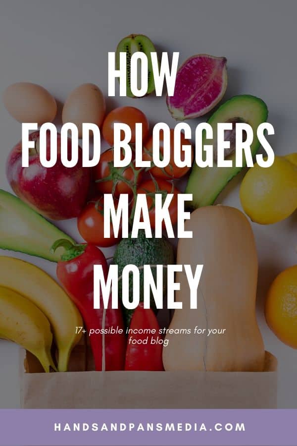 Fruit and Veggies with the overlay of the words how food bloggers make money